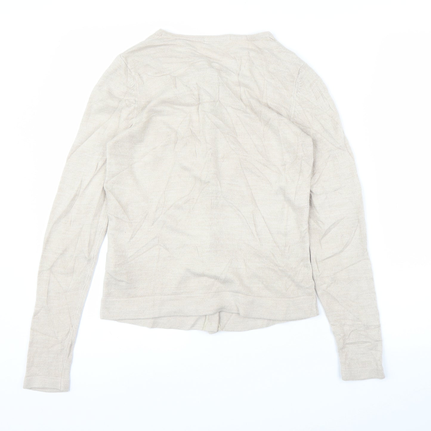 M&S Womens Beige   Cardigan Jumper Size 8