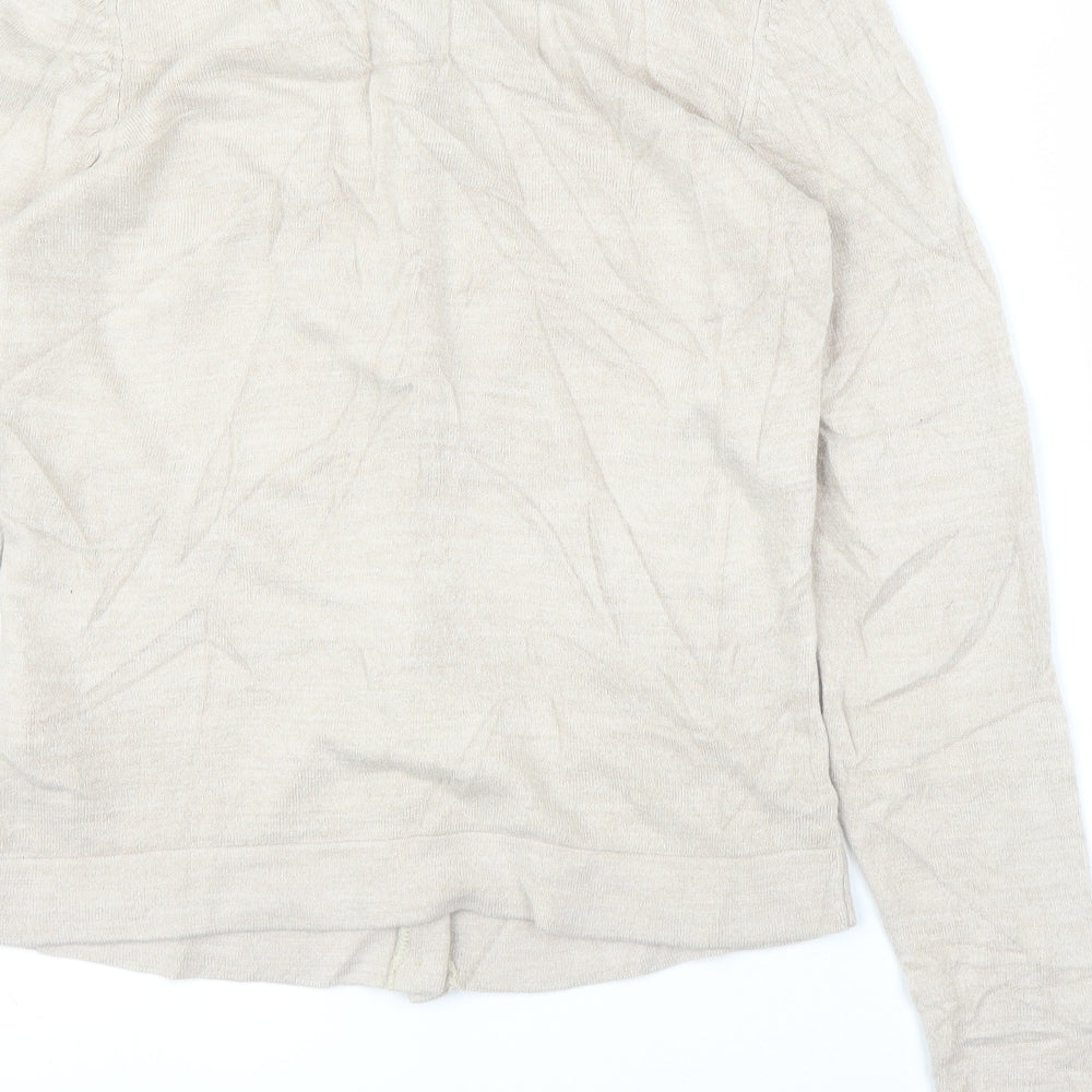 M&S Womens Beige   Cardigan Jumper Size 8