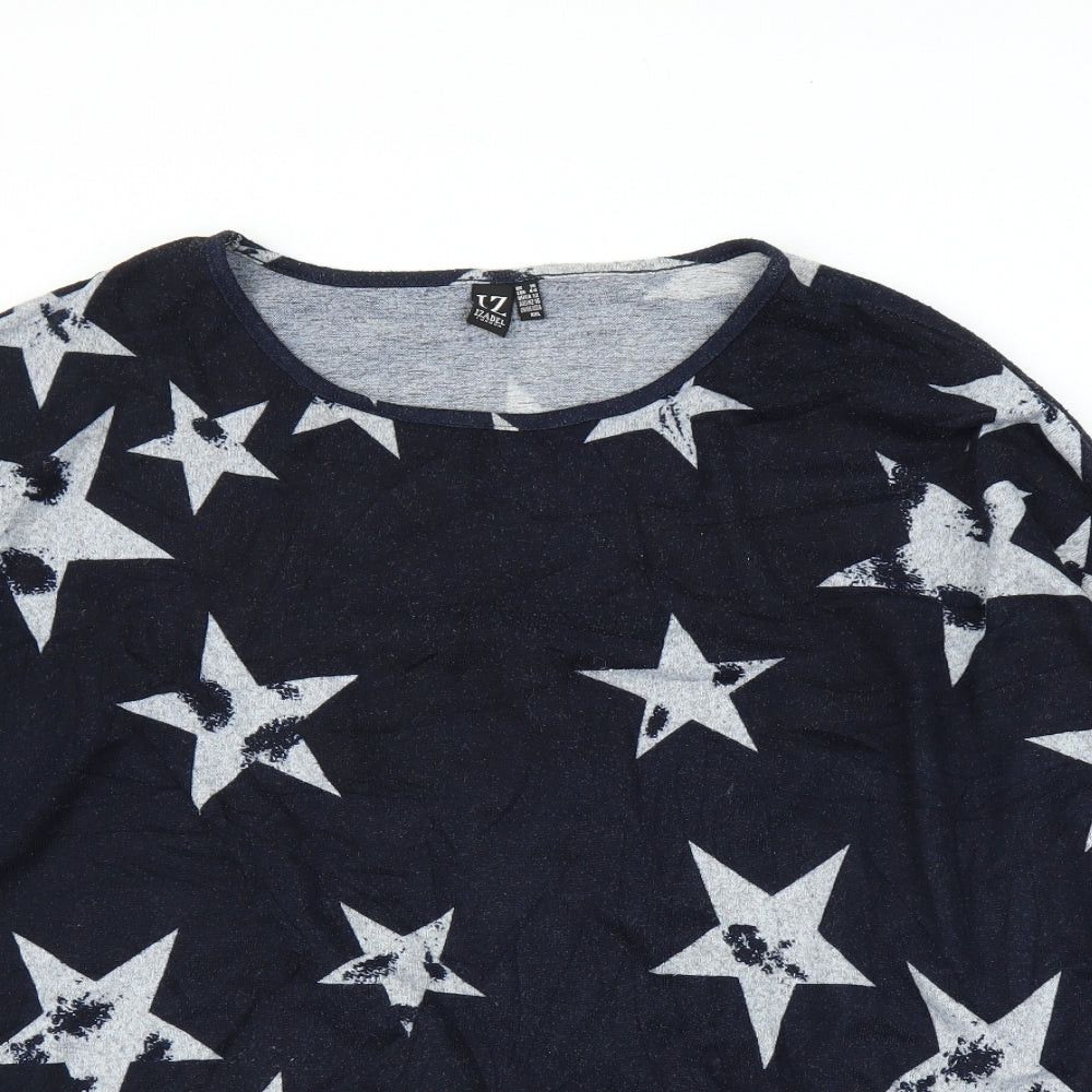 Izabel Womens Blue   Tunic Blouse Size 16  - Stars