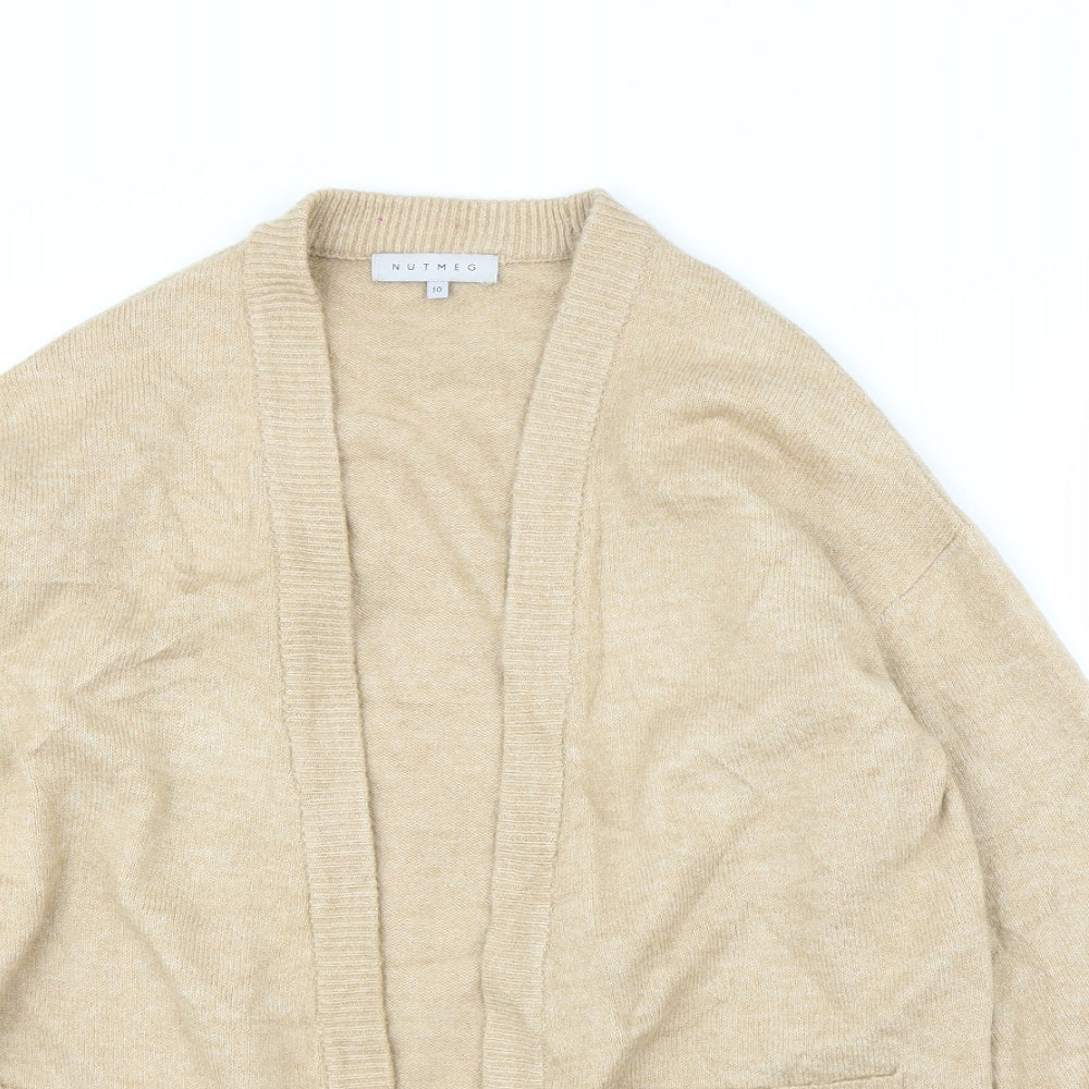 Nutmeg Womens Beige   Cardigan Jumper Size 10