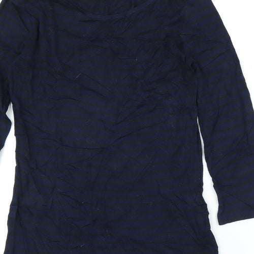 United Colors of Benetton Womens Blue Striped  Tunic Blouse Size S