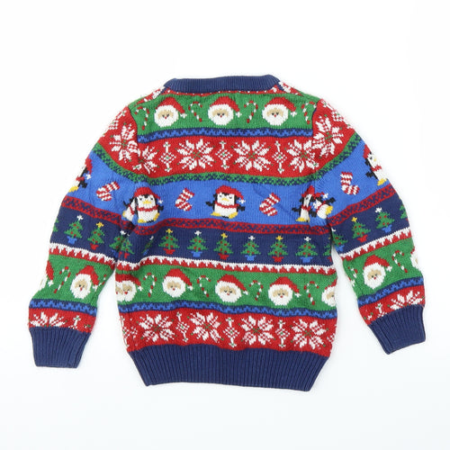 George Boys Blue   Pullover Jumper Size 3-4 Years  - Christmas