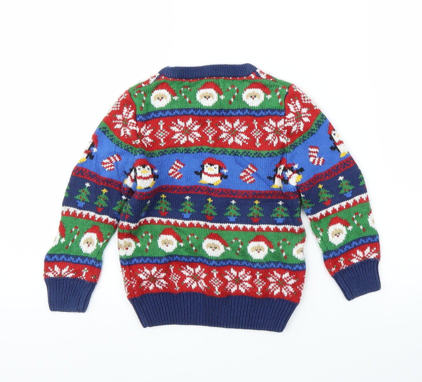 George Boys Blue   Pullover Jumper Size 3-4 Years  - Christmas