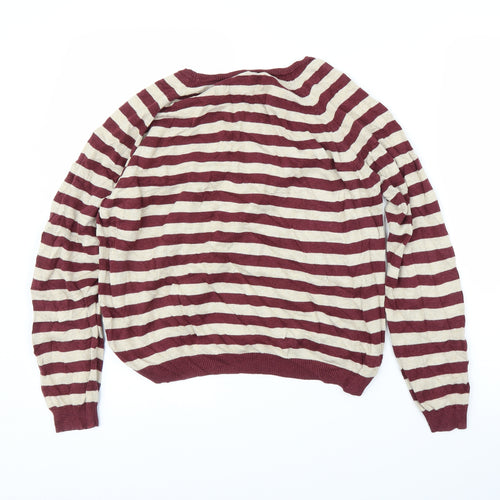 Dorothy Perkins Womens Purple Striped  Pullover Jumper Size 16