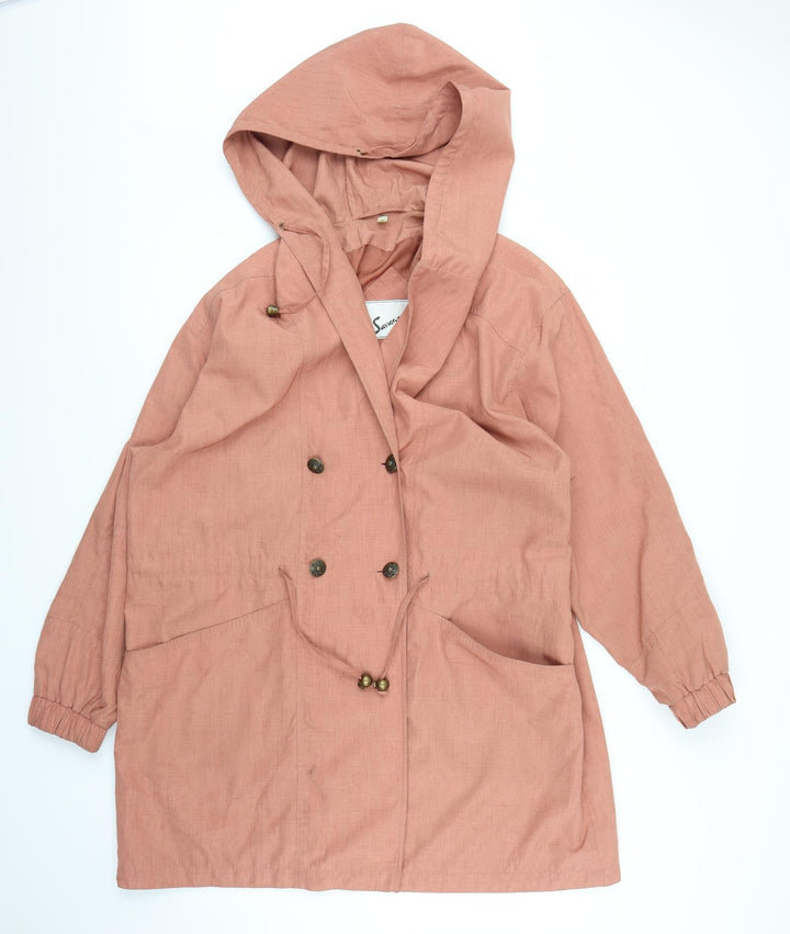 Savannah Womens Pink Rain Coat Coat Size 10