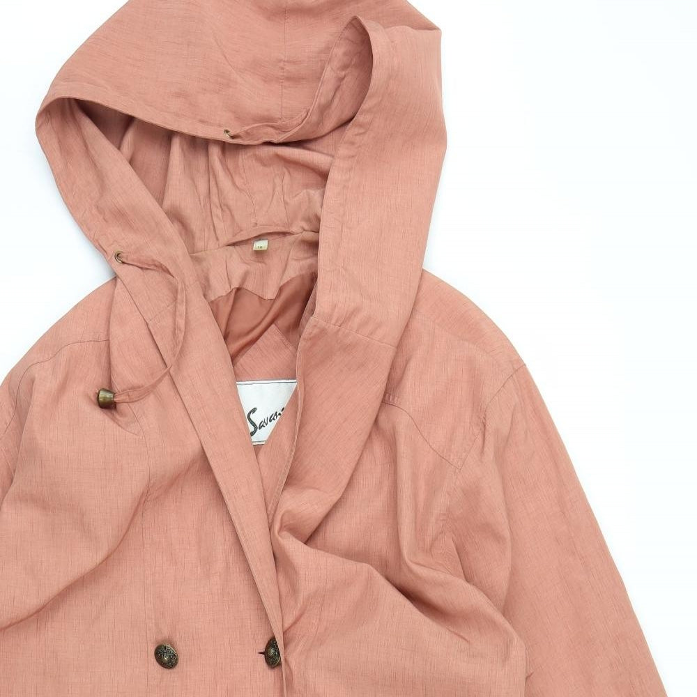 Savannah Womens Pink   Rain Coat Coat Size 10