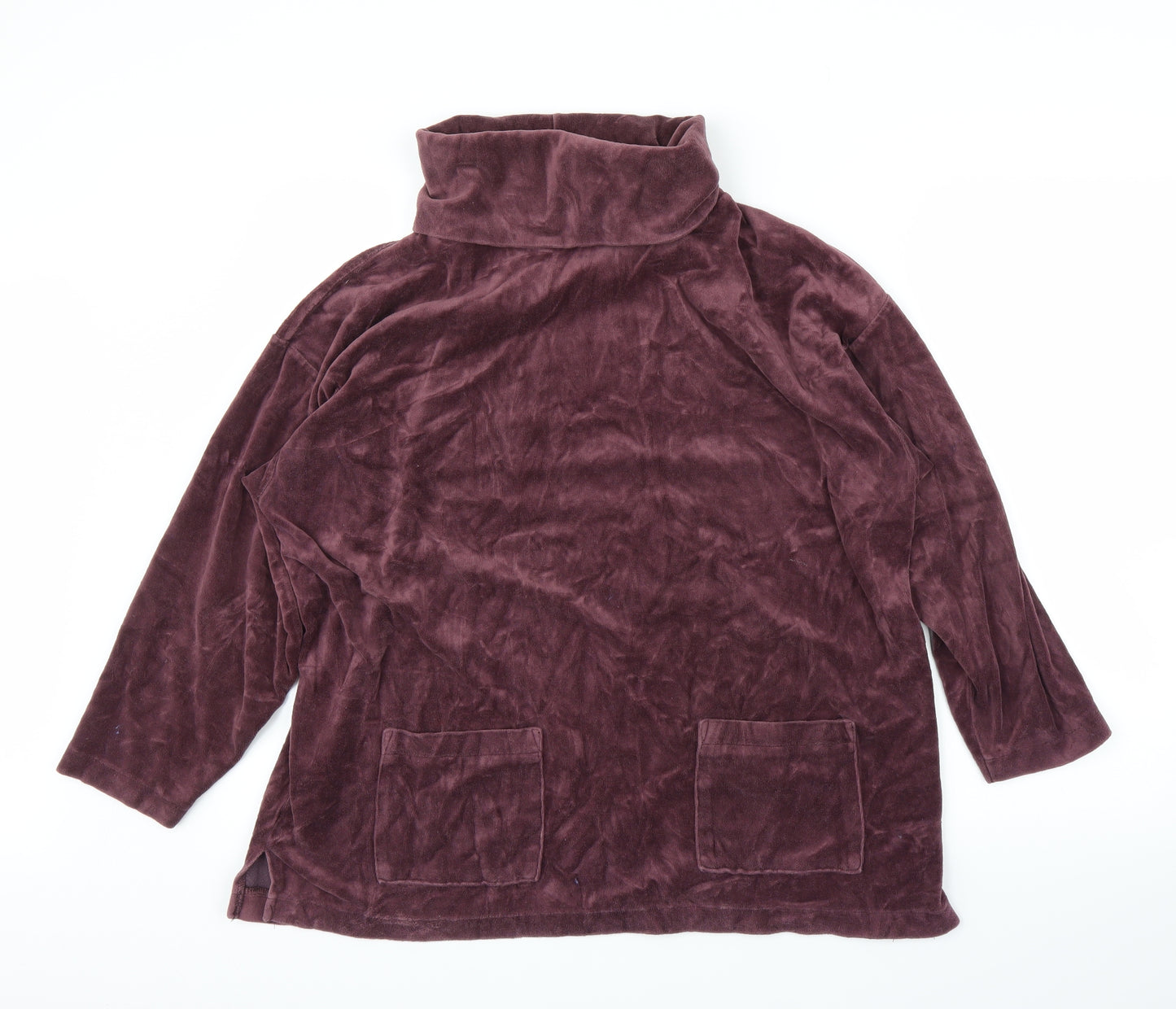 Dorothy Perkins Womens Purple  Velvet Pullover Jumper Size M