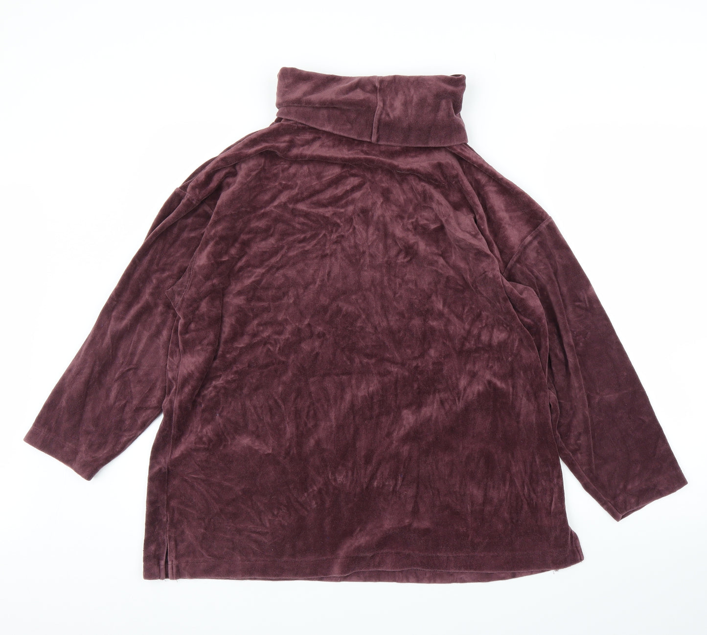 Dorothy Perkins Womens Purple  Velvet Pullover Jumper Size M