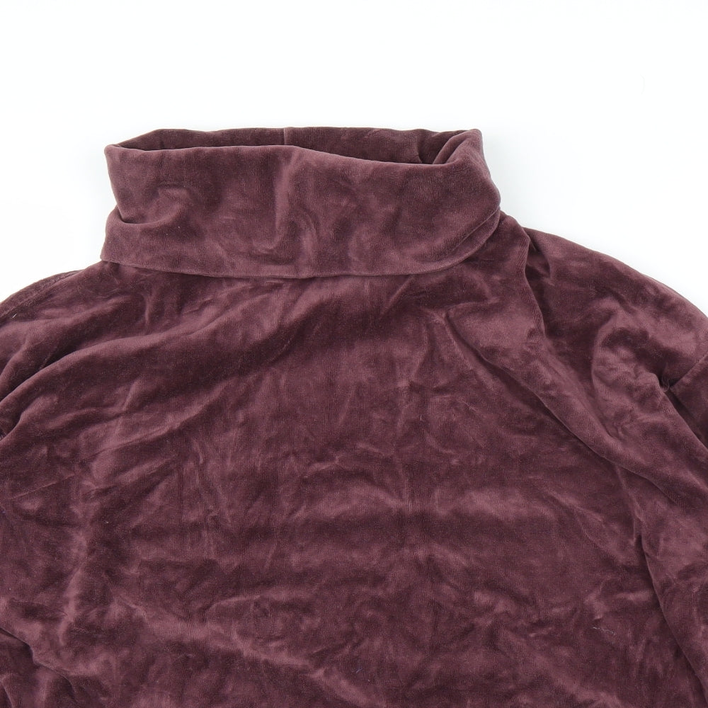 Dorothy Perkins Womens Purple  Velvet Pullover Jumper Size M