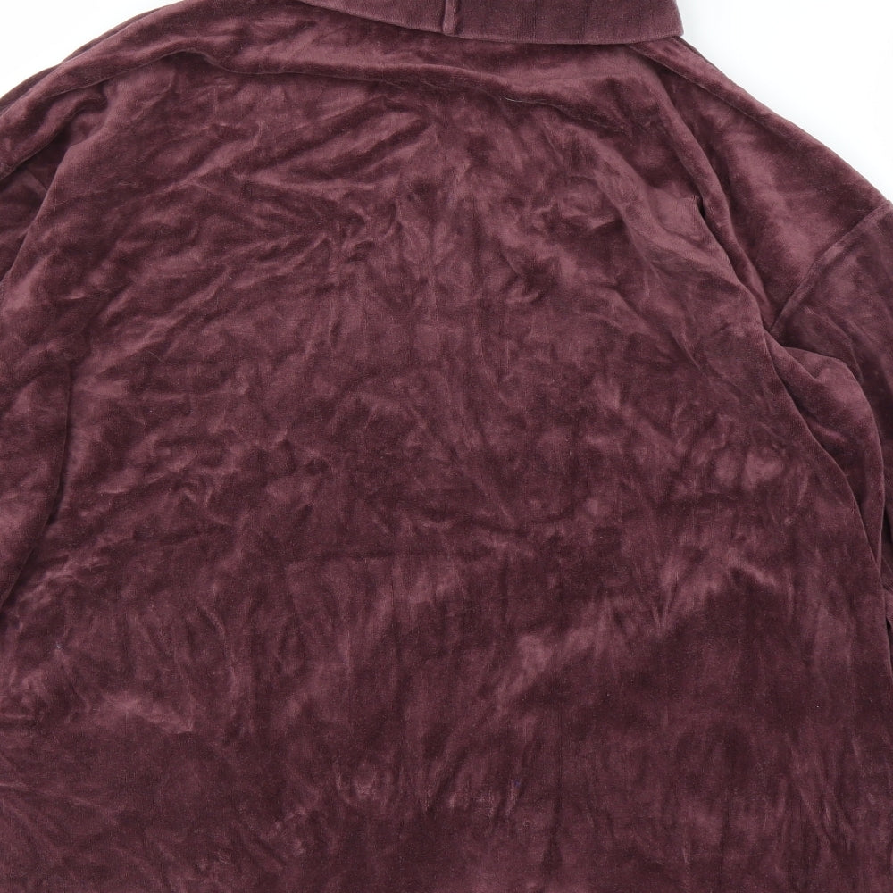 Dorothy Perkins Womens Purple  Velvet Pullover Jumper Size M