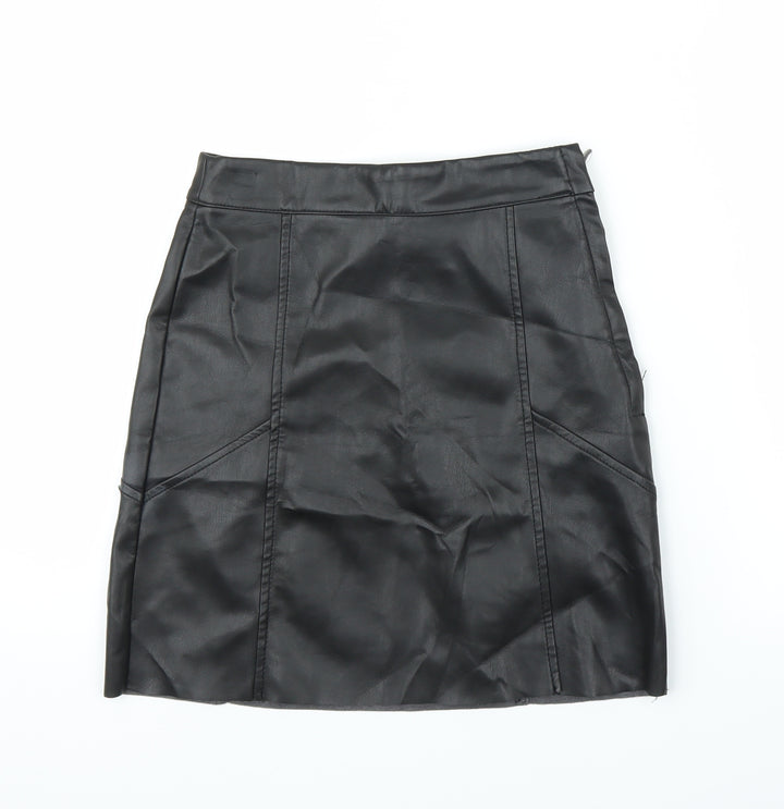 H&M Womens Black A-Line Skirt Size 4