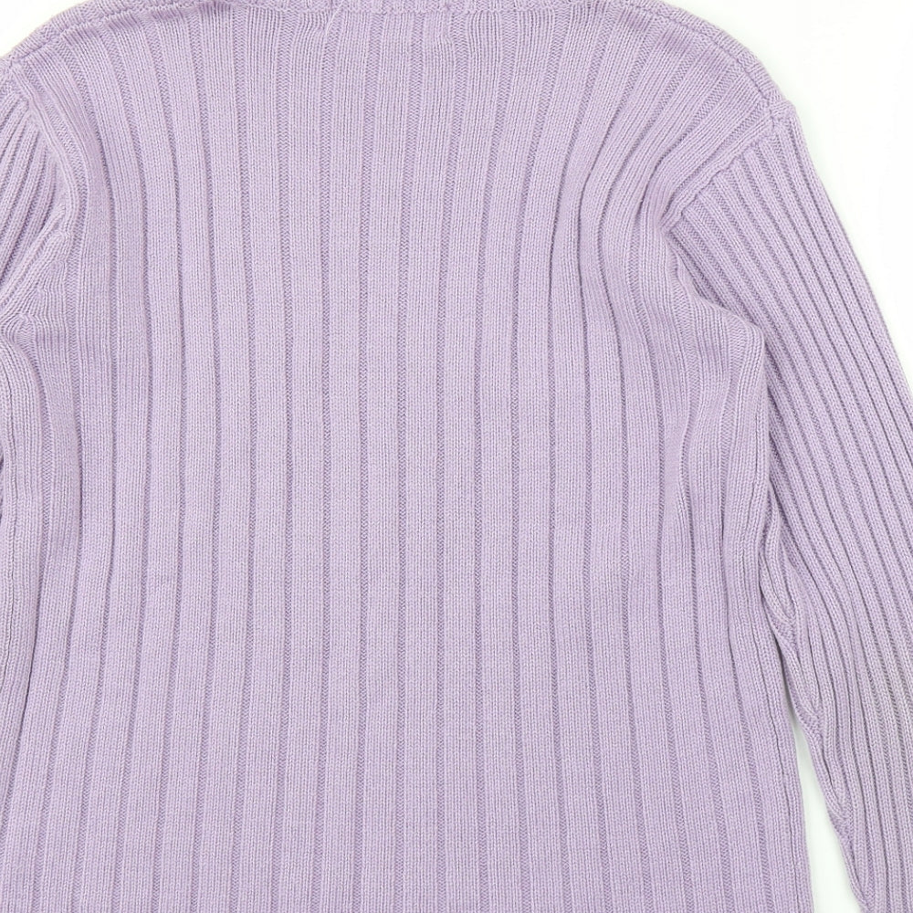 Compliments Womens Purple   Pullover Jumper Size M