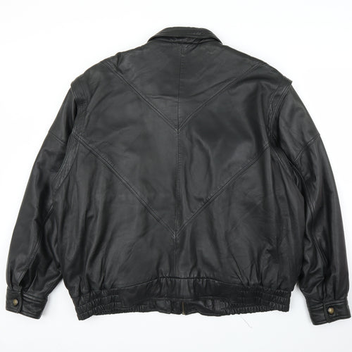 Angelo Litrico Mens Black   Motorcycle Jacket Coat Size XL