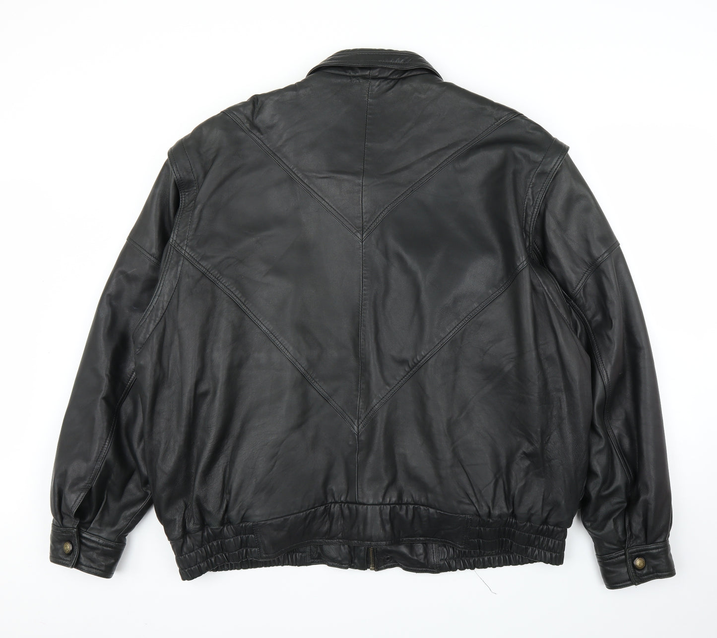Angelo Litrico Mens Black   Motorcycle Jacket Coat Size XL
