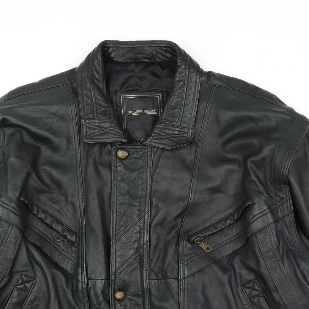 Angelo Litrico Mens Black   Motorcycle Jacket Coat Size XL