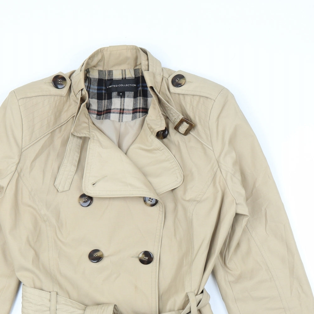 Ltd CollectION Womens Beige   Trench Coat Coat Size 14