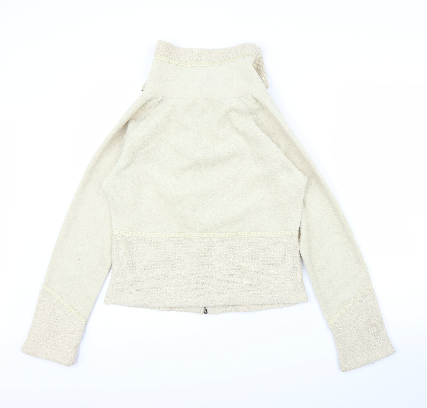 Estelle Womens Beige  Fleece Full Zip Jumper Size M