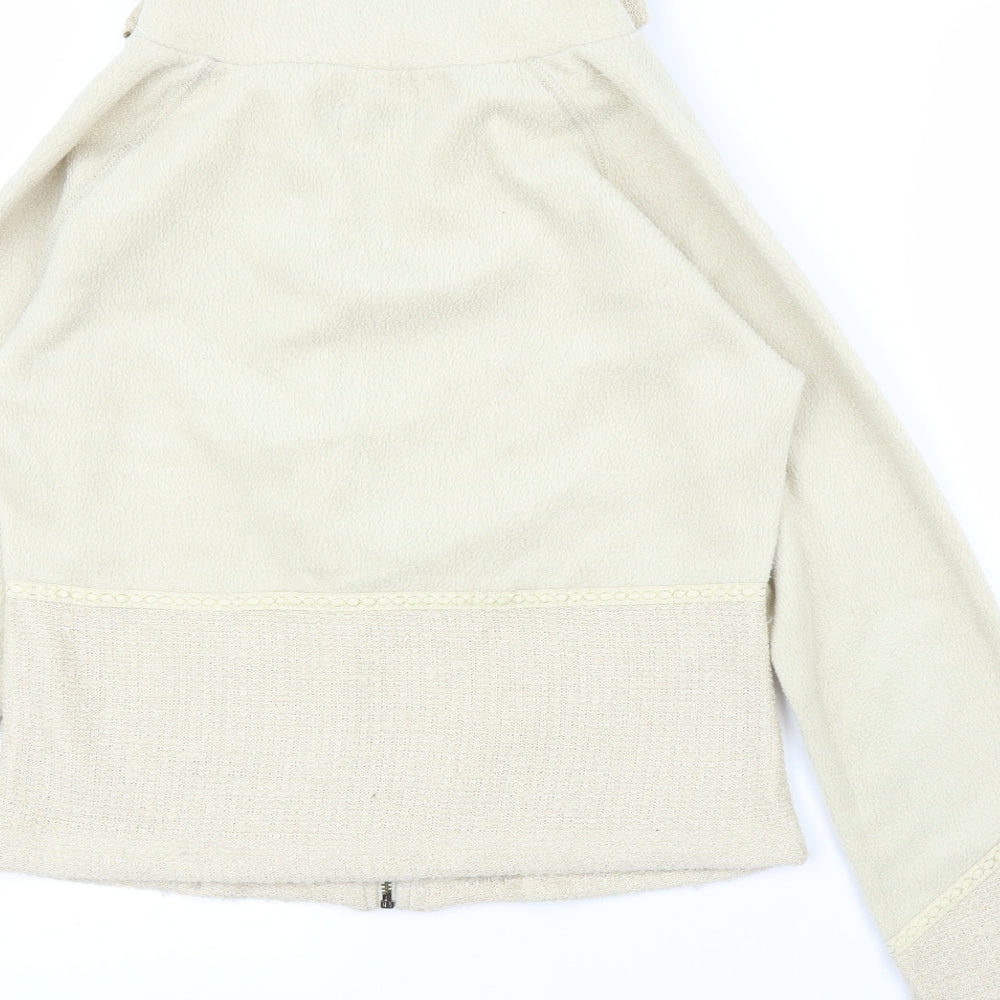 Estelle Womens Beige  Fleece Full Zip Jumper Size M