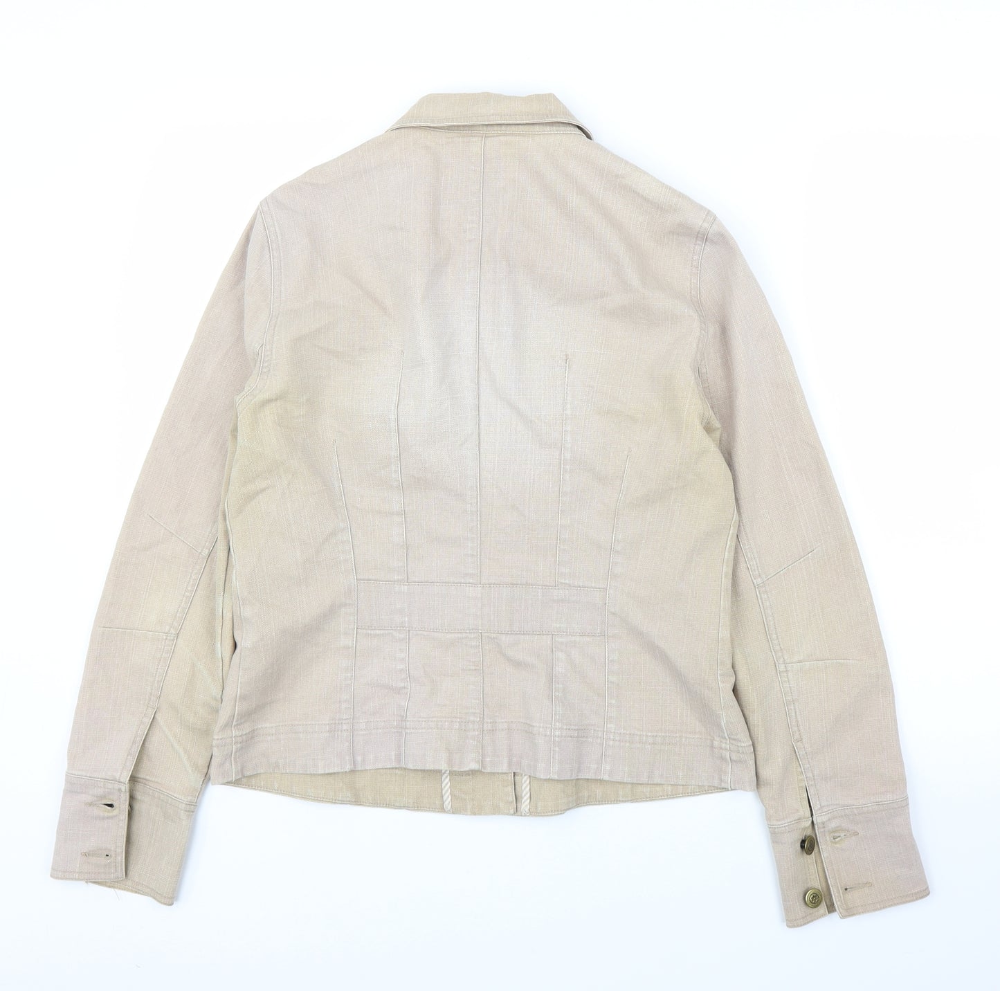 Principles Womens Beige  Denim Jacket  Size 14