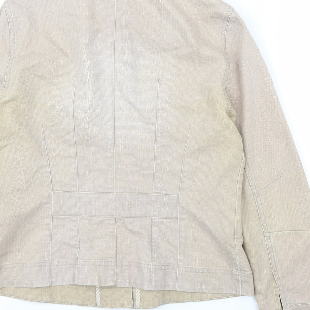 Principles Womens Beige  Denim Jacket  Size 14