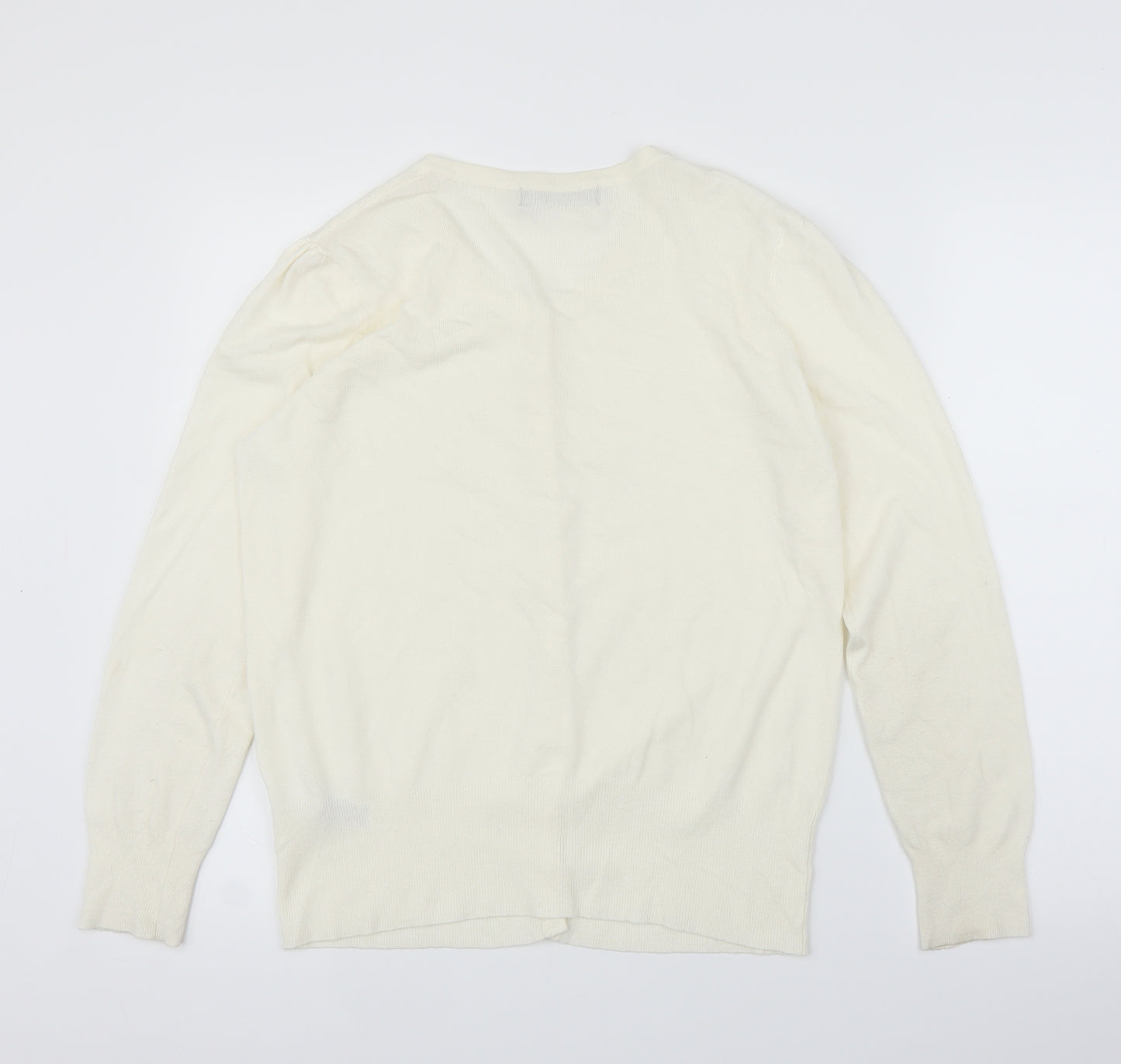 M&S Womens Ivory   Cardigan Jumper Size 16