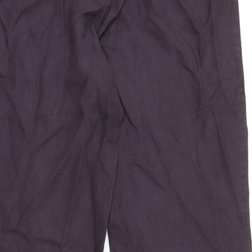 M&S Womens Purple   Trousers  Size 18 L26 in
