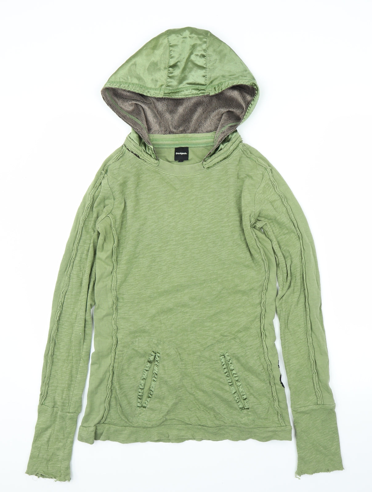 Desigual Womens Green   Pullover Hoodie Size M