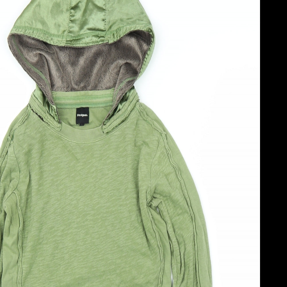 Desigual Womens Green   Pullover Hoodie Size M