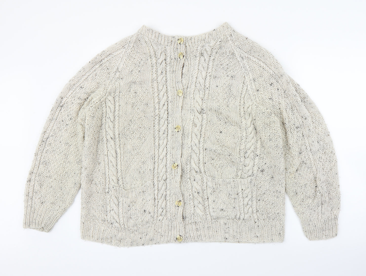 Preworn Womens Beige   Cardigan Jumper Size L