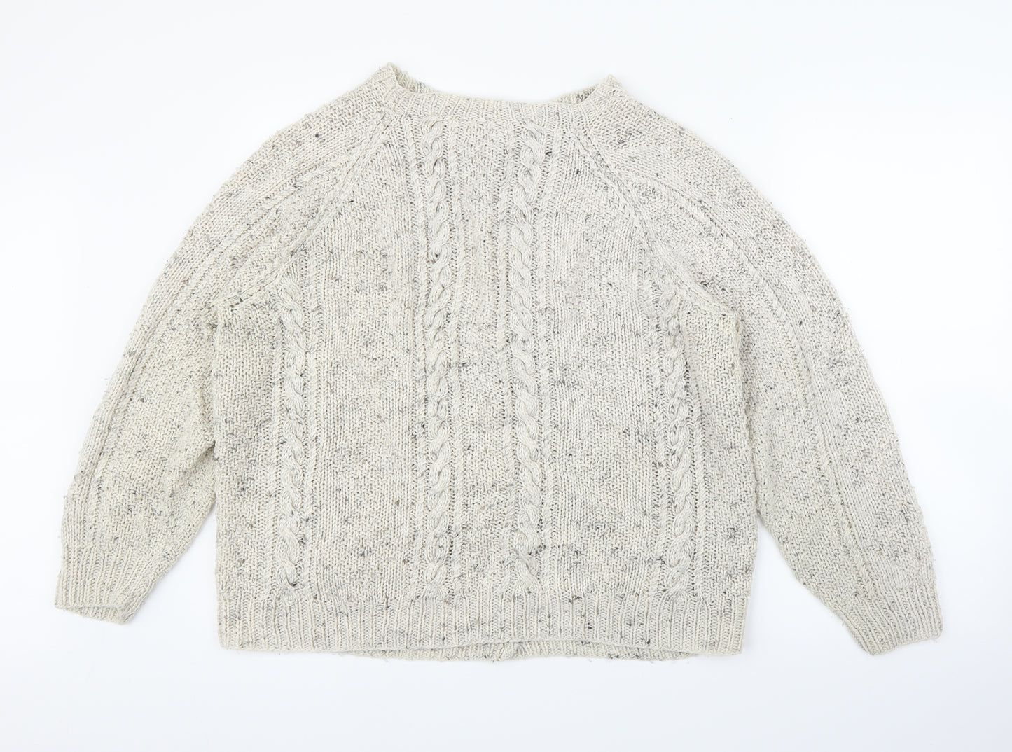 Preworn Womens Beige   Cardigan Jumper Size L