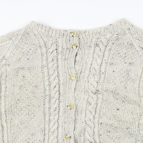 Preworn Womens Beige   Cardigan Jumper Size L