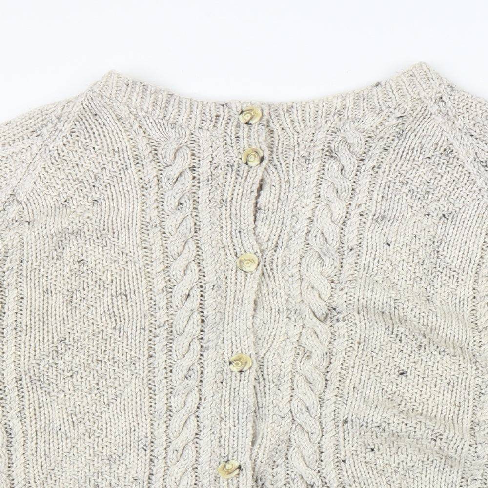 Preworn Womens Beige   Cardigan Jumper Size L