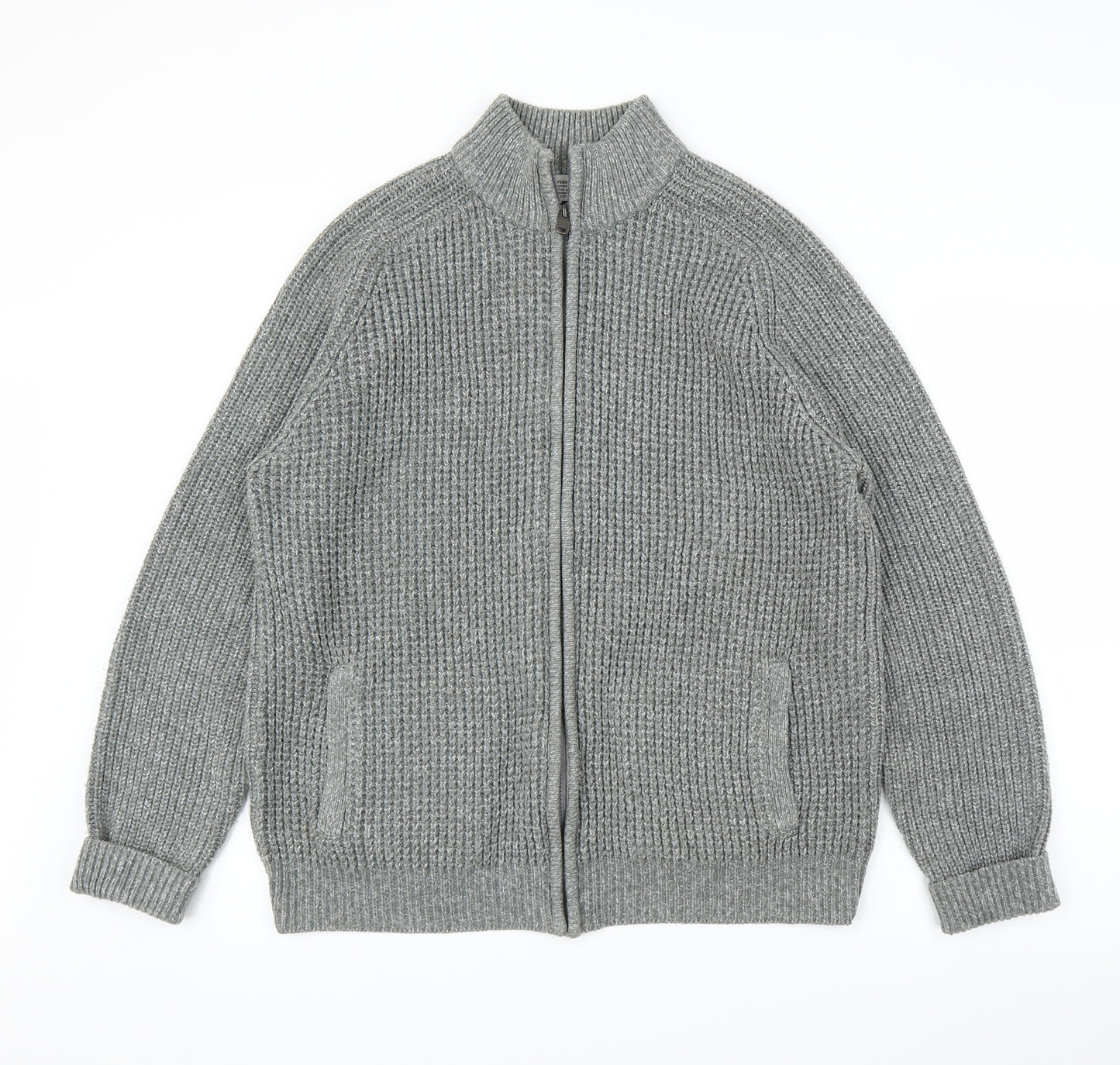 TU Mens Grey   Cardigan Jumper Size L