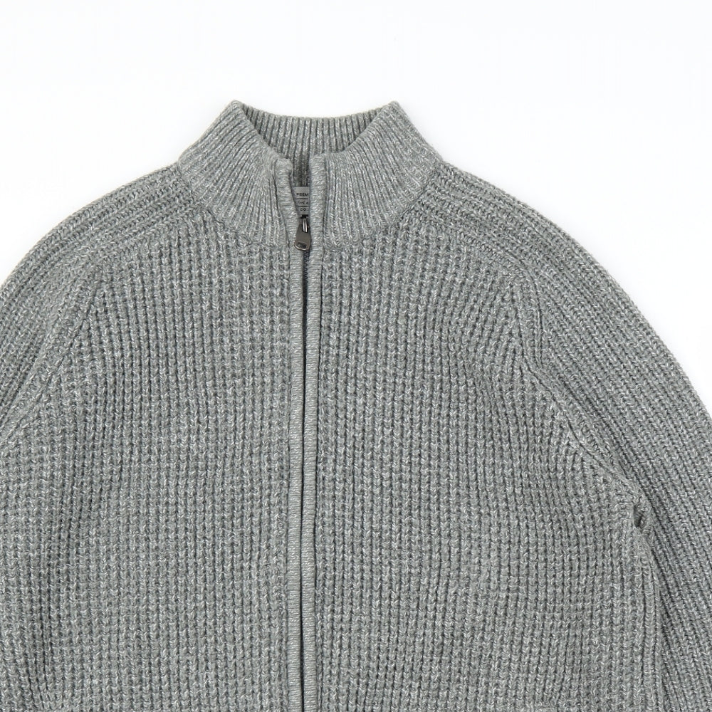 TU Mens Grey   Cardigan Jumper Size L
