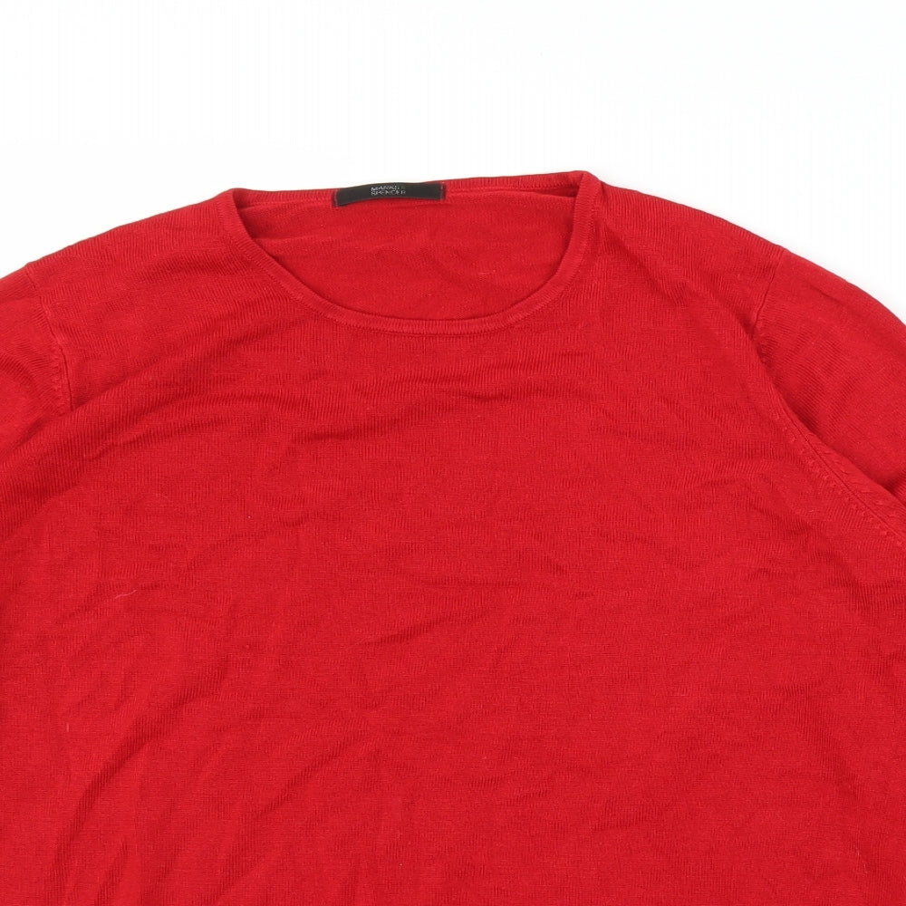 M&S Womens Red   Pullover Jumper Size 16