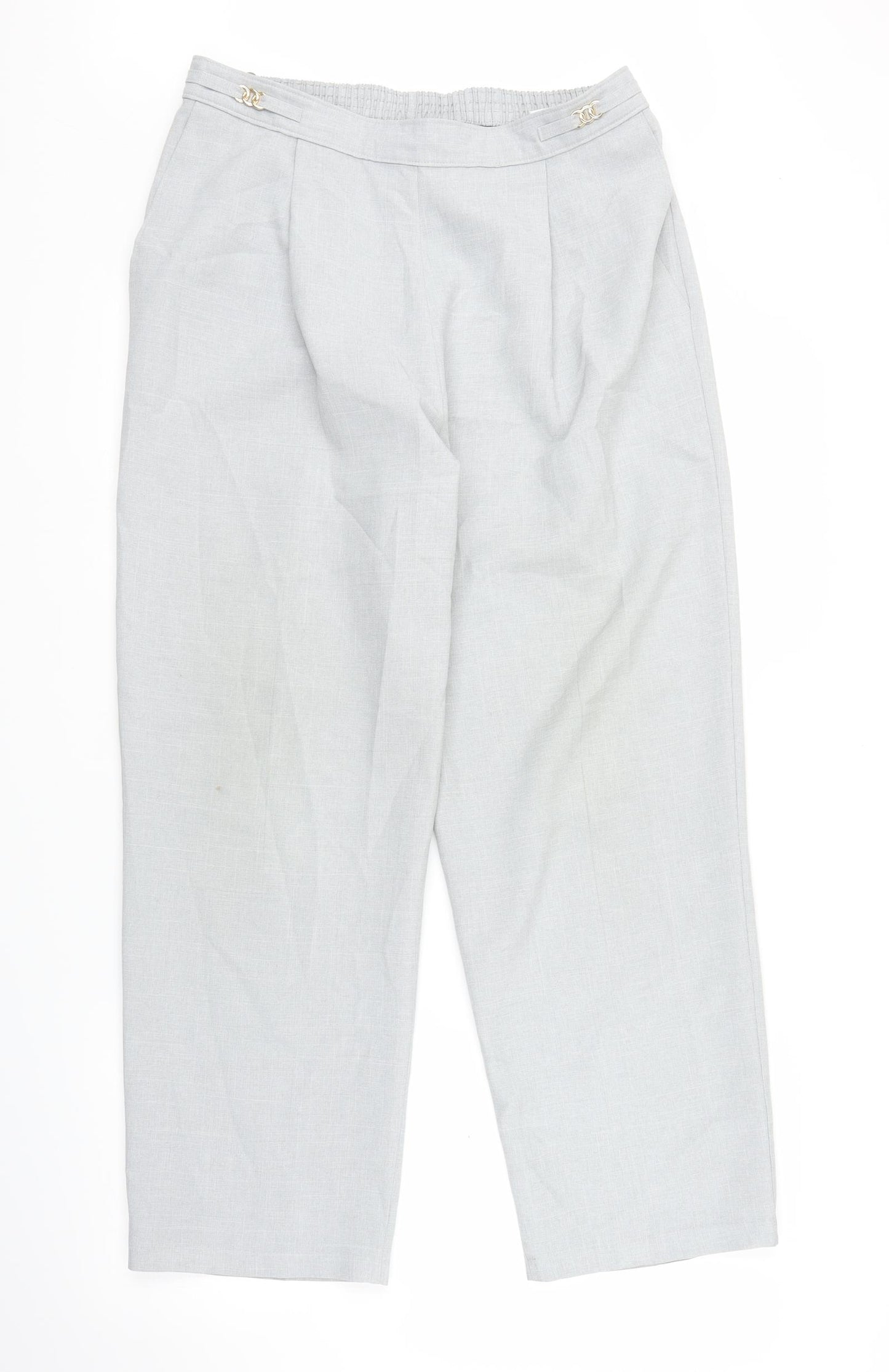 BHS Womens Grey   Capri Trousers Size 14 L24 in