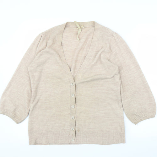 Evie Womens Beige   Cardigan Jumper Size 14