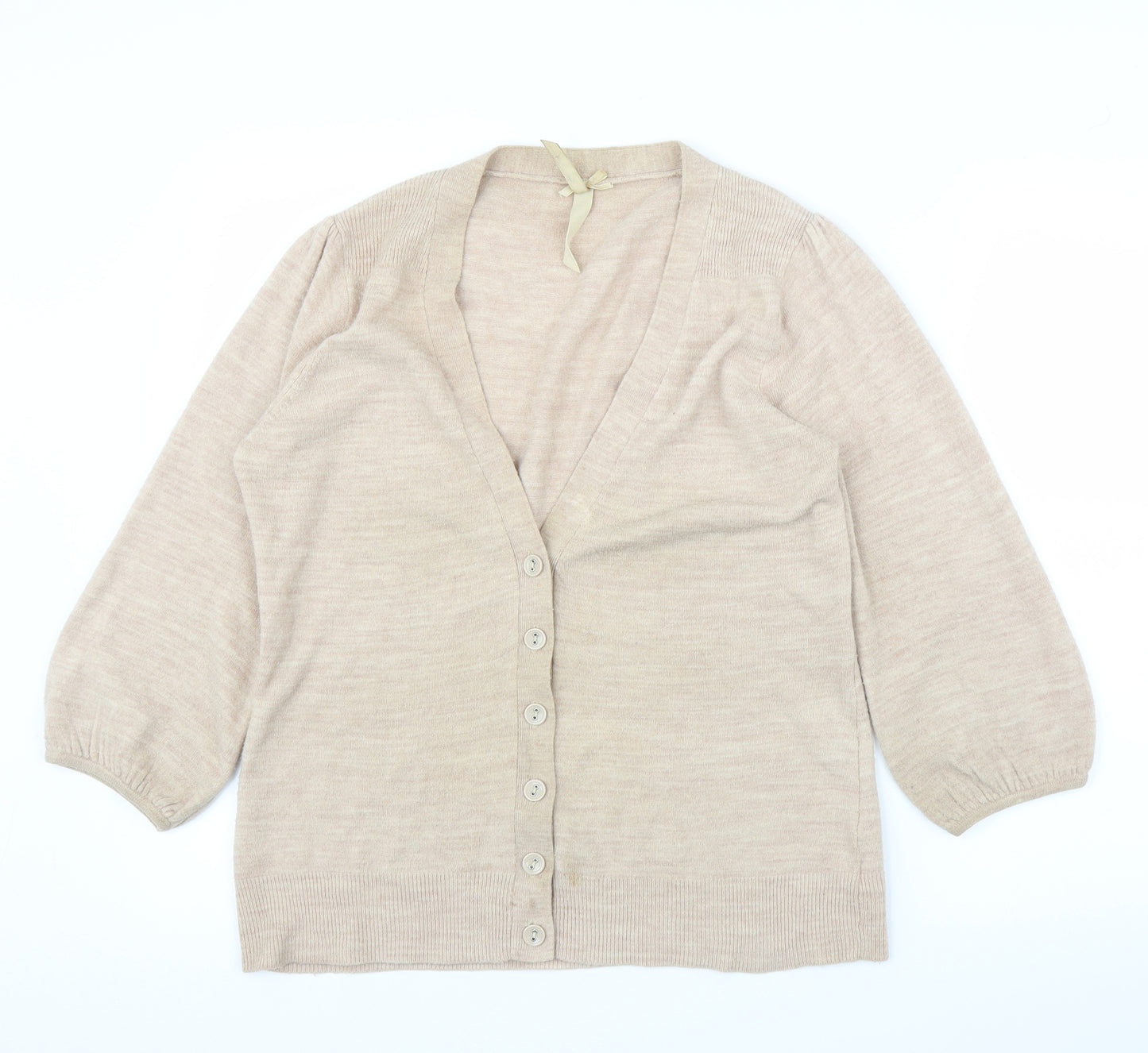 Evie Womens Beige   Cardigan Jumper Size 14