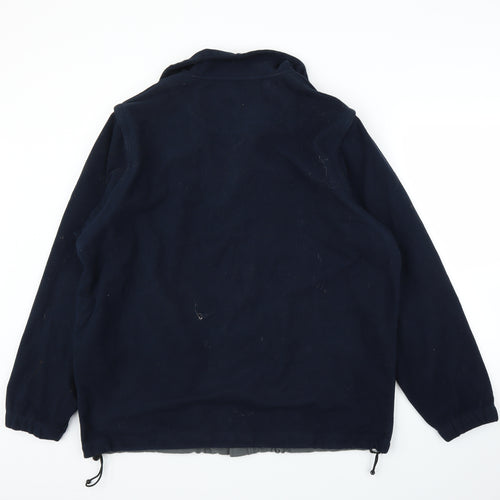 James Harvest Mens Blue  Fleece Full Zip Jumper Size L  - Zipped arms