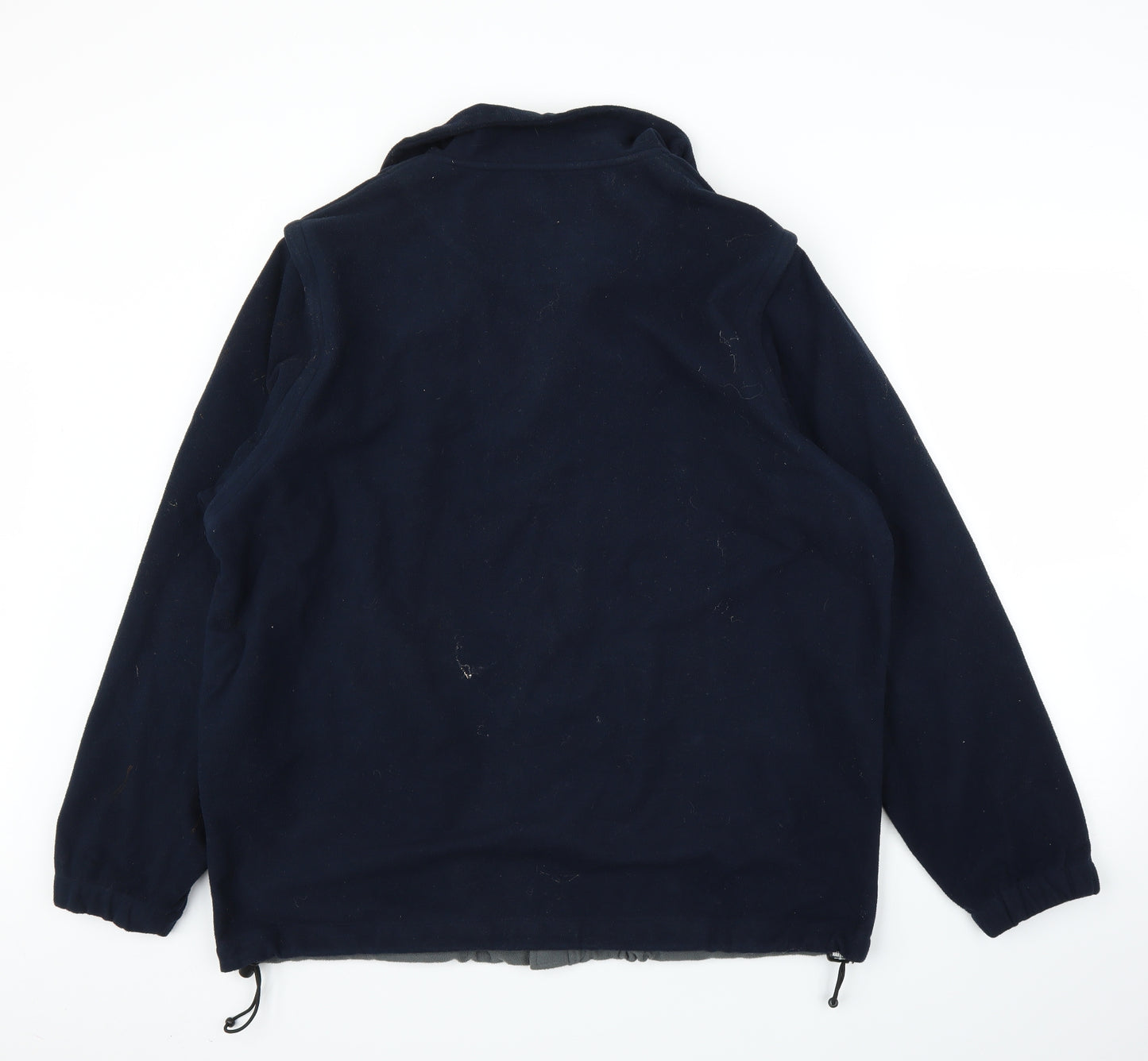 James Harvest Mens Blue  Fleece Full Zip Jumper Size L  - Zipped arms