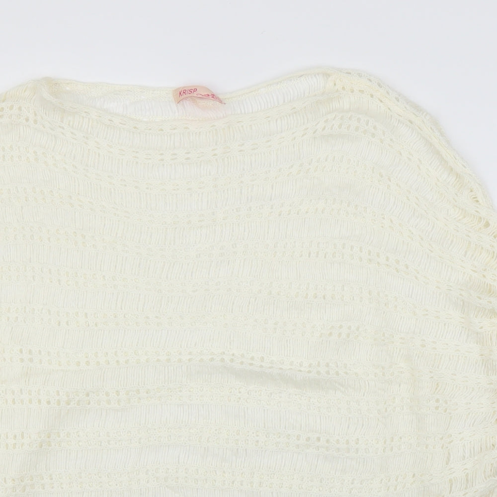 Krisp Womens Ivory   Cardigan Jumper Size M