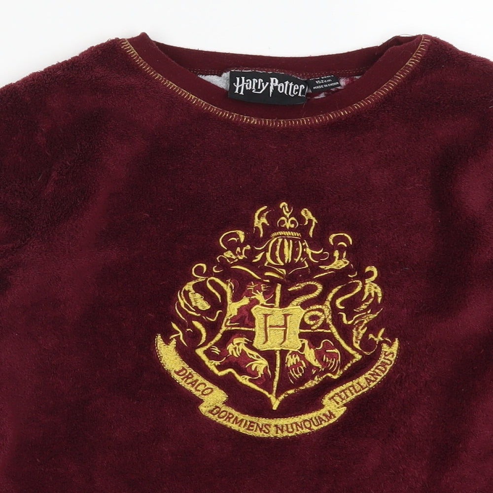 Primark Girls Red Solid  Top Pyjama Top Size 11-12 Years  - Harry Potter