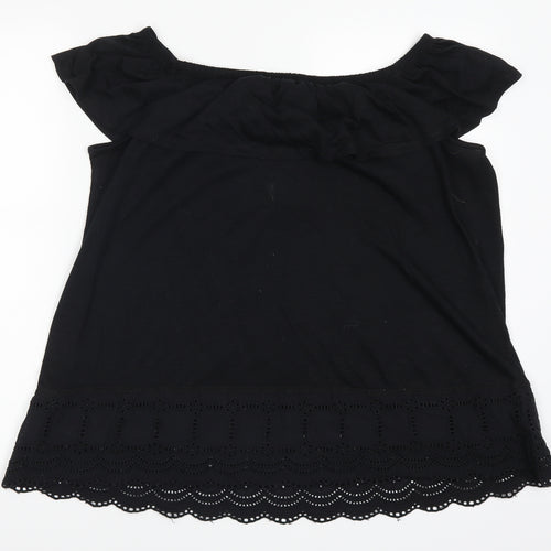 George Womens Black   Basic T-Shirt Size 22
