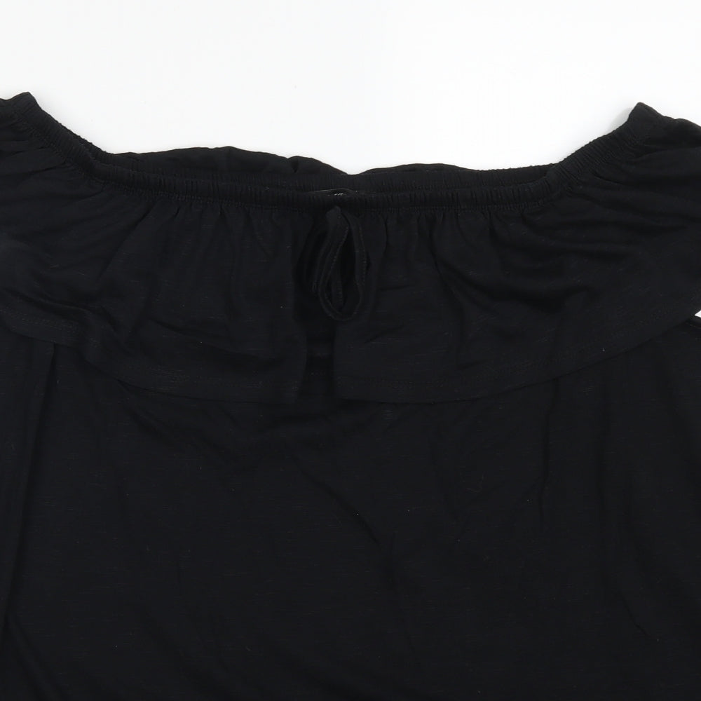 George Womens Black   Basic T-Shirt Size 22