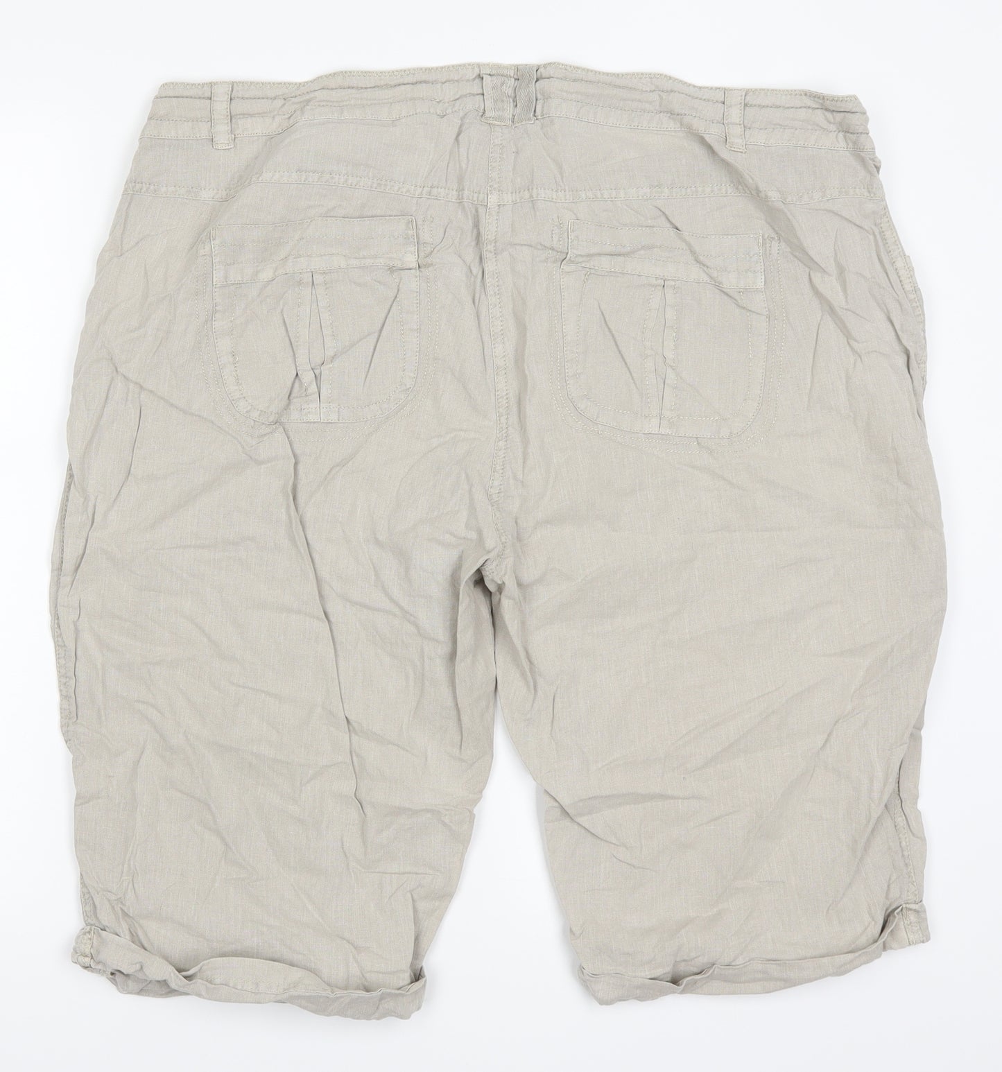 Dorothy Perkins Womens Beige   Bermuda Shorts Size 22