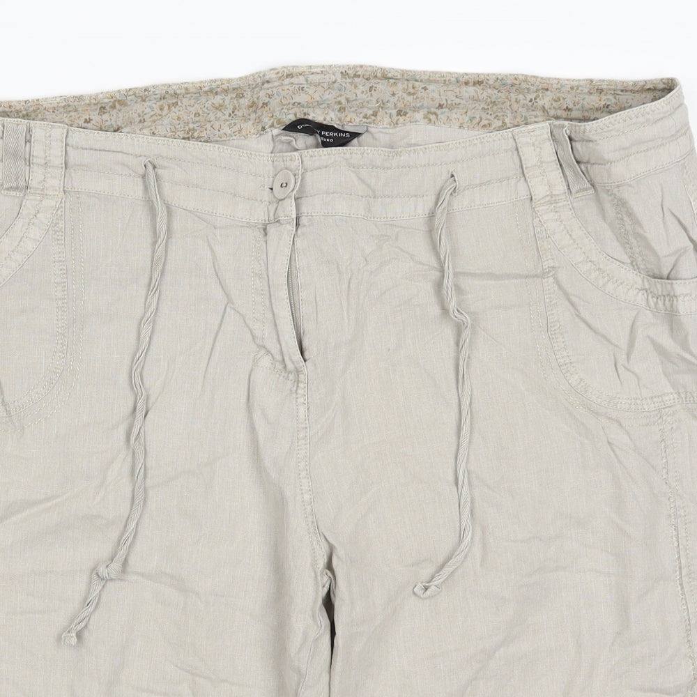 Dorothy Perkins Womens Beige   Bermuda Shorts Size 22