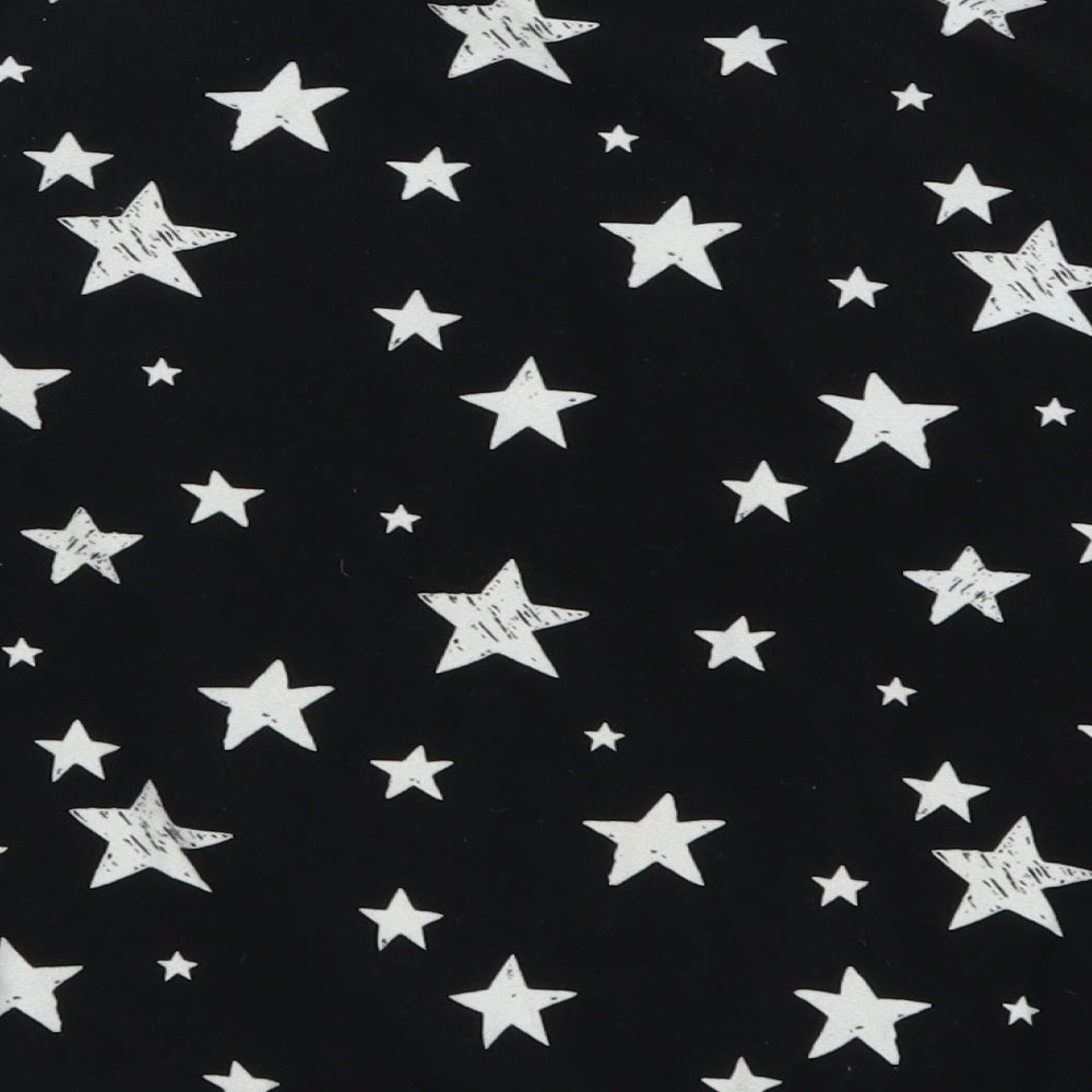 NEXT Girls Black Geometric  Top Pyjama Top Size 12 Years  - Star Print