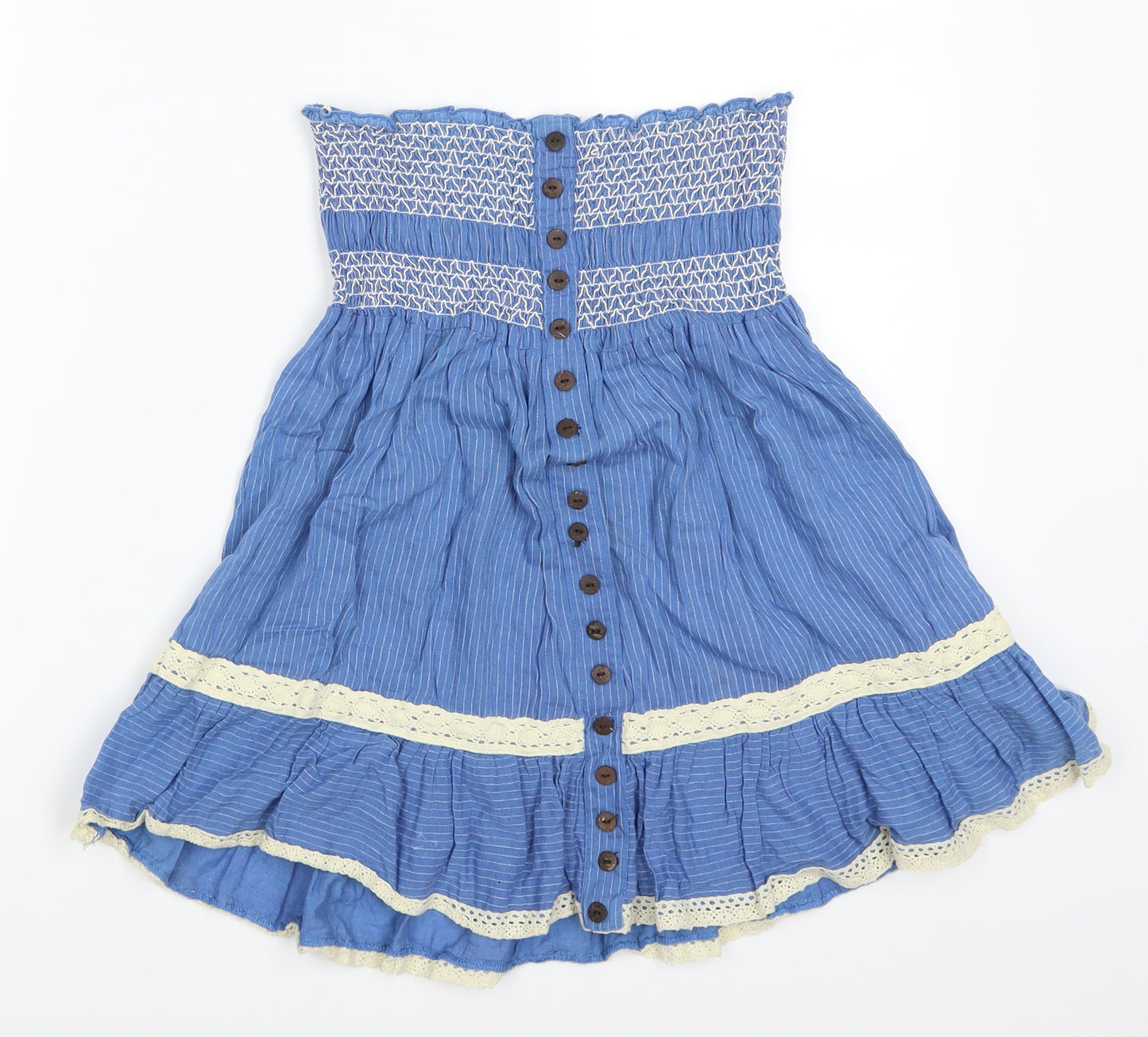 SoulCal&Co Womens Blue Striped  Basic Tank Size 8