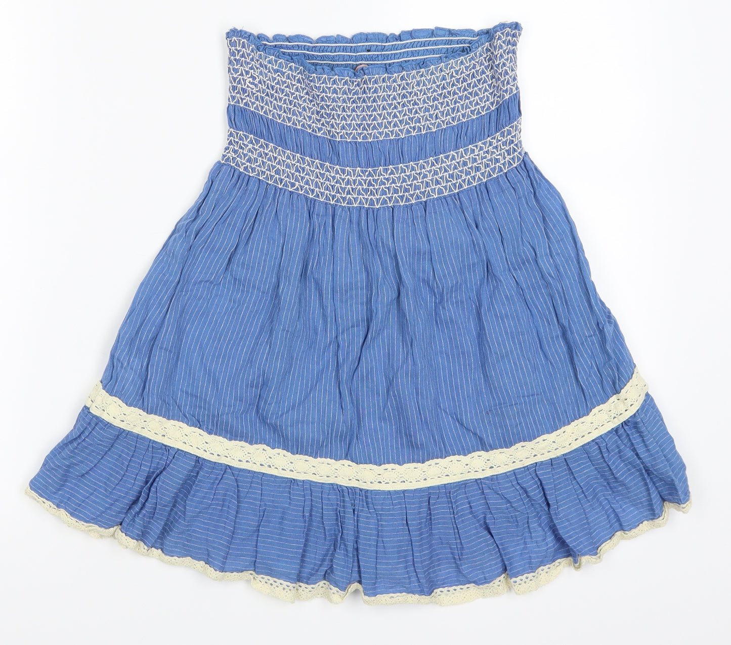 SoulCal&Co Womens Blue Striped  Basic Tank Size 8