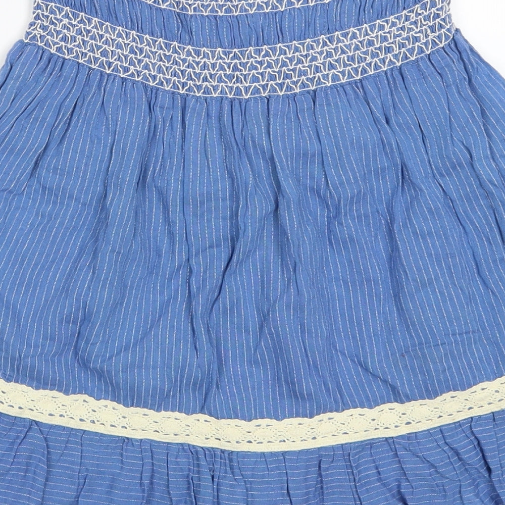 SoulCal&Co Womens Blue Striped  Basic Tank Size 8